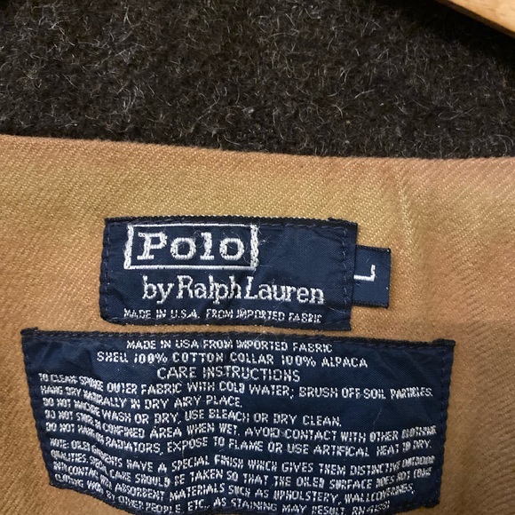 Ralph Lauren Polo oiled Cotton Overcoat with Genuine Alpaca Fur Color. - Picture 4 of 5
